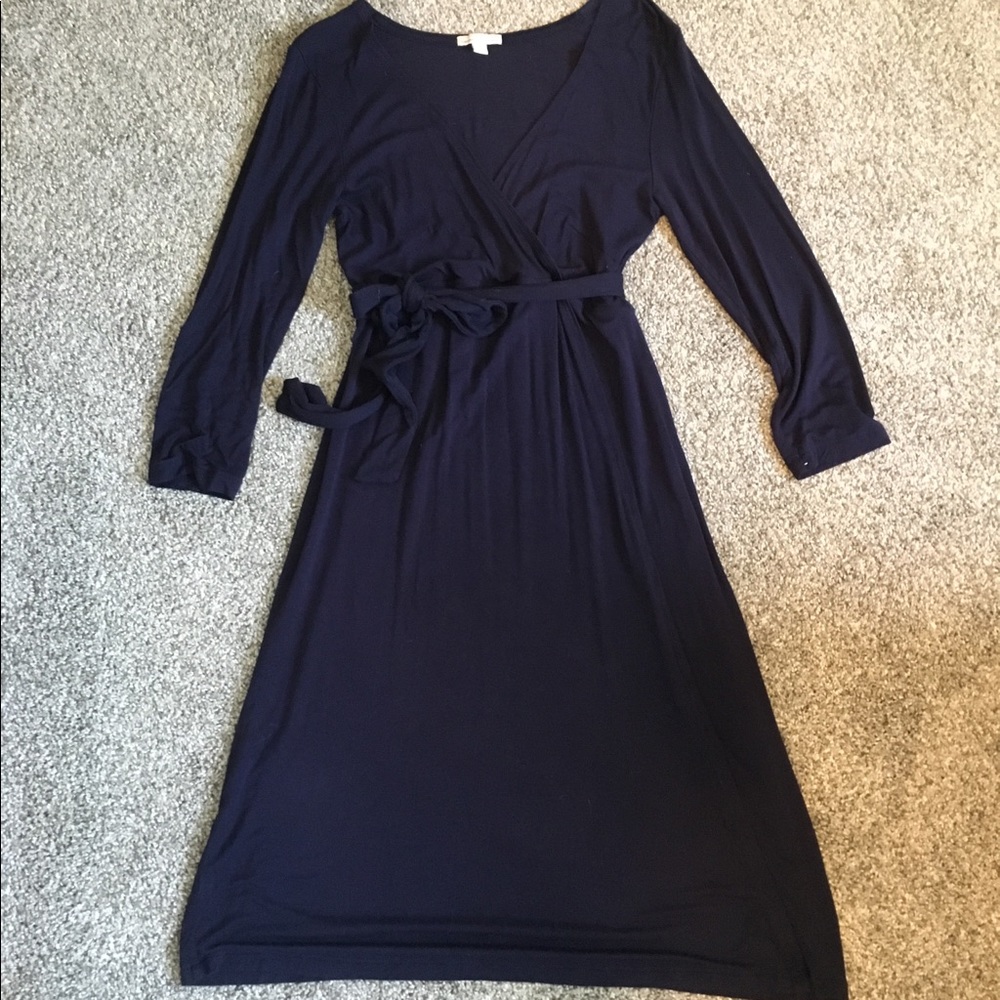 Gap Maternity navy wrap dress
